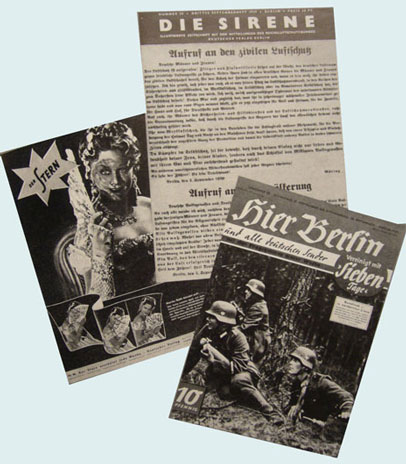 Zeitungstitel aus dem Deutschen Verlag zu Beginn des Zweiten Weltkriegs