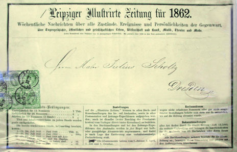 Streifband für den Zeitungsversand von 1862