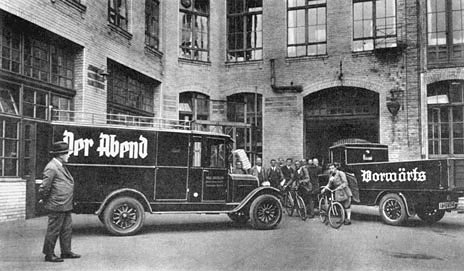 Auslieferung des Vorwärts in den 19120-er Jahren